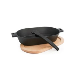 SANTOS Gusseiserne Grillpfanne, Oval Mit Abnehmbarem Griff, 36 X 19 Cm -GrillLust Verkaufsgeschäft 1feb365c04f87872ce65fc66cbff5779