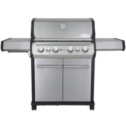 SANTOS S-418 Mit Seiten- & Heckbrenner, Edelstahl Inkl. Drehspieß, Rostheber & Silikonablage -GrillLust Verkaufsgeschäft 3cb4e9452f60d8222907245df569084e