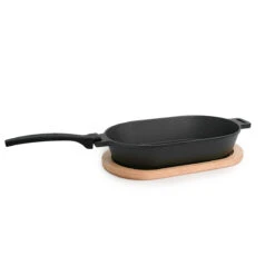 SANTOS Gusseiserne Grillpfanne, Oval Mit Abnehmbarem Griff, 36 X 19 Cm -GrillLust Verkaufsgeschäft 522972f0309476b6b48a092a9482d0c6