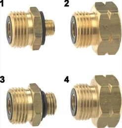 Euro-Set Entnahme-Stutzen Nr.1-Nr.4 Im Kunststoff-Beutel
