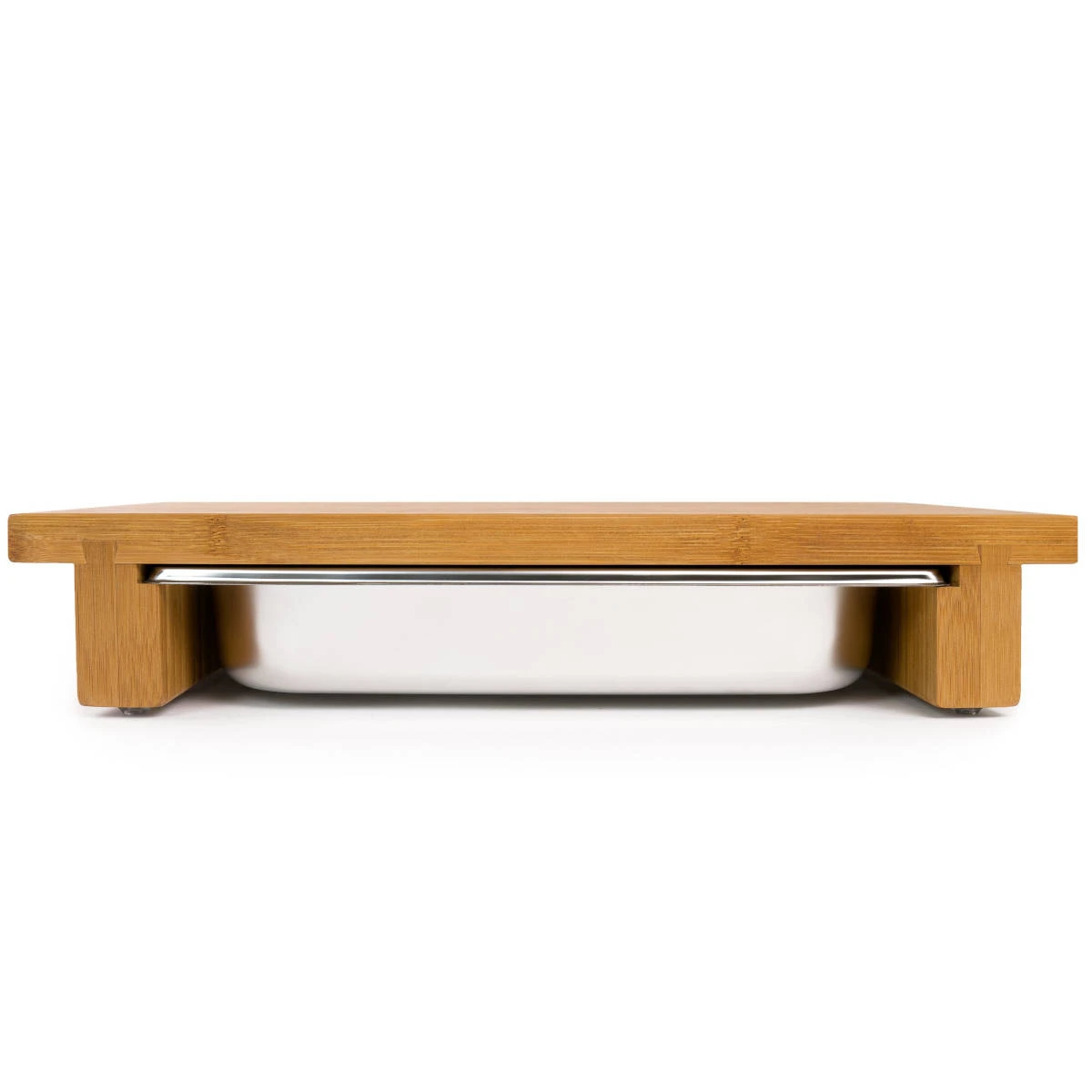 Cleenbo Classic Schneidebrett Bambus Mit Edelstahlwanne 6 Cleenbo Classic Schneidebrett Bambus Mit Edelstahlwanne – Bild 4