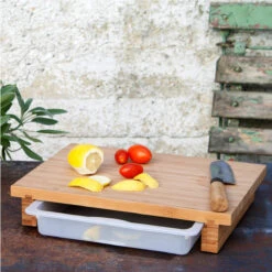 Cleenbo Classic Schneidebrett Bambus Mit Kunststoffwanne -GrillLust Verkaufsgeschäft cleenbo classic bamboo xl 4836393151ca98453f1a04690774ade4
