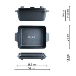 SANTOS Kastenform K8 Mit Deckel, Aus Gusseisen, 34 X 24 Cm 17 SANTOS Kastenform K8 Mit Deckel, Aus Gusseisen, 34 X 24 Cm -GrillLust Verkaufsgeschäft f48160f5635eb48c08d887a7f74942f8