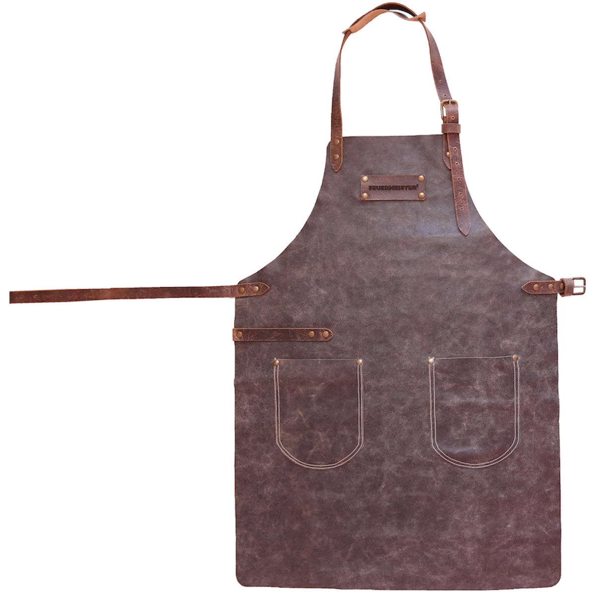 Feuermeister Lederschürze In Anthrazit Mit Taschen, Gr. 2 3 Feuermeister Lederschürze In Anthrazit Mit Taschen, Gr. 2