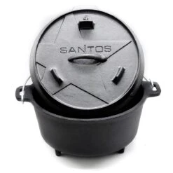 SANTOS Dutch Oven 3,7 Liter (4,5 Qt) Mit Füßen -GrillLust Verkaufsgeschäft santos dutch oven ca 4 liter 4 5 qt mit fue en eb09572726f86cb2c620d1d2fee53be1