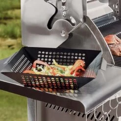 SANTOS Gemüsekorb XL / Grillwok Schwarz, 30,5 X 30,5 cm -GrillLust Verkaufsgeschäft santos grillwok schwarz 30 5 x 30 5 a1a130fc5c1f9c3d3ef85e9e687bc139