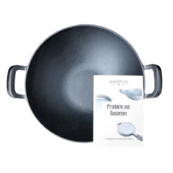 SANTOS Gusseisen Wok, Ø 36 Cm -GrillLust Verkaufsgeschäft santos gusseisen wok 36 cm 176662d38d5a3b9b26e211dbc5ada374