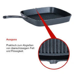 SANTOS Gusseiserne Grillpfanne, 23 X 23 Cm -GrillLust Verkaufsgeschäft santos gusseiserne grillpfanne gr 23 x 23 cm 19ec5420bac4f91faf49f7915068ab1a