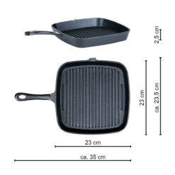 SANTOS Gusseiserne Grillpfanne, 23 X 23 Cm -GrillLust Verkaufsgeschäft santos gusseiserne grillpfanne gr 23 x 23 cm 4c30baa2cd080abf4b764db0a40d4067