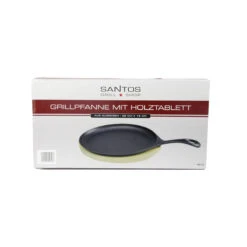SANTOS Pfanne Gusseisen Inkl. Tablett, 25 X 18 Cm -GrillLust Verkaufsgeschäft santos gusseiserne grillpfanne inkl tablett 25 x 18 cm 0debf4a55cd2823f794143d8cc31a58e