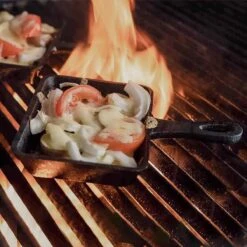 SANTOS Kleine Gusseiserne Grillpfanne, 12,5 X 10,5 Cm -GrillLust Verkaufsgeschäft santos gusseiserne pfanne gr 12 5 x 10 5 cm 23244e25fc24f296b5fed53016e79697