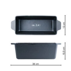 SANTOS Kastenform K4 Mit Deckel, Aus Gusseisen, 34 X 13 Cm -GrillLust Verkaufsgeschäft santos kastenform k4 mit deckel aus gusseisen cc4d85119351e0da6035fab71ac2f63e