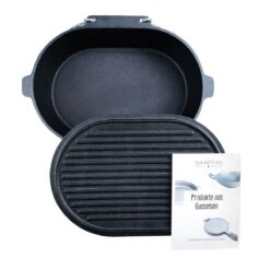 SANTOS Kastenform Oval Mit Deckel, Gusseisen, 42 X 31 Cm -GrillLust Verkaufsgeschäft santos kastenform oval mit deckel gusseisen 42 x 31 cm 0abb06301222291c8b728d02ed6e5f41