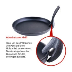 SANTOS Pfanne Gusseisen Inkl. Tablett & Griff, Ø 22cm -GrillLust Verkaufsgeschäft santos pfanne gusseisen inkl tablett griff 22cm 2ee4d81dbe82b213273f40ec294aded5