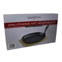 SANTOS Pfanne Gusseisen Inkl. Tablett & Griff, 27,3 X 18,7 Cm -GrillLust Verkaufsgeschäft santos pfanne gusseisen inkl tablett griff 27 3 x 18 7 cm 3ca96439cdb27181751fb2546fb8f243