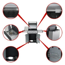 SANTOS S-301 Mit Seitenkocher, Edelstahl -GrillLust Verkaufsgeschäft santos s 301 edelstahl db4f4a8a13903fb7d51e29c6ee5aa30d