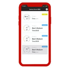 SANTOS Smart BBQ Thermometer, Steuerung Per App – 4 Temperaturfühler, Bluetooth -GrillLust Verkaufsgeschäft santos smart bbq thermometer bluetooth 89296b053dae0768541d3b21e4d5737f
