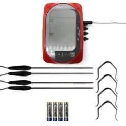 SANTOS Smart BBQ Thermometer, Steuerung Per App – 4 Temperaturfühler, Bluetooth -GrillLust Verkaufsgeschäft santos smart bbq thermometer bluetooth b8af46fc94340382c0e5cbd7eead9f5c